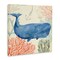 Stupell Industries Underwater Whimsical Whale Watercolor Canvas Wall Art